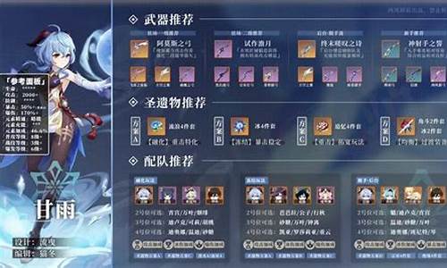 原神甘雨武器推荐_原神甘雨武器推荐排行榜