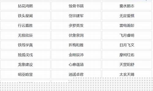 两个字霸气游戏名字大全超拽霸气_两个字霸气游戏名字大全超拽霸气女生